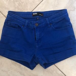 Royal blue jean shorts